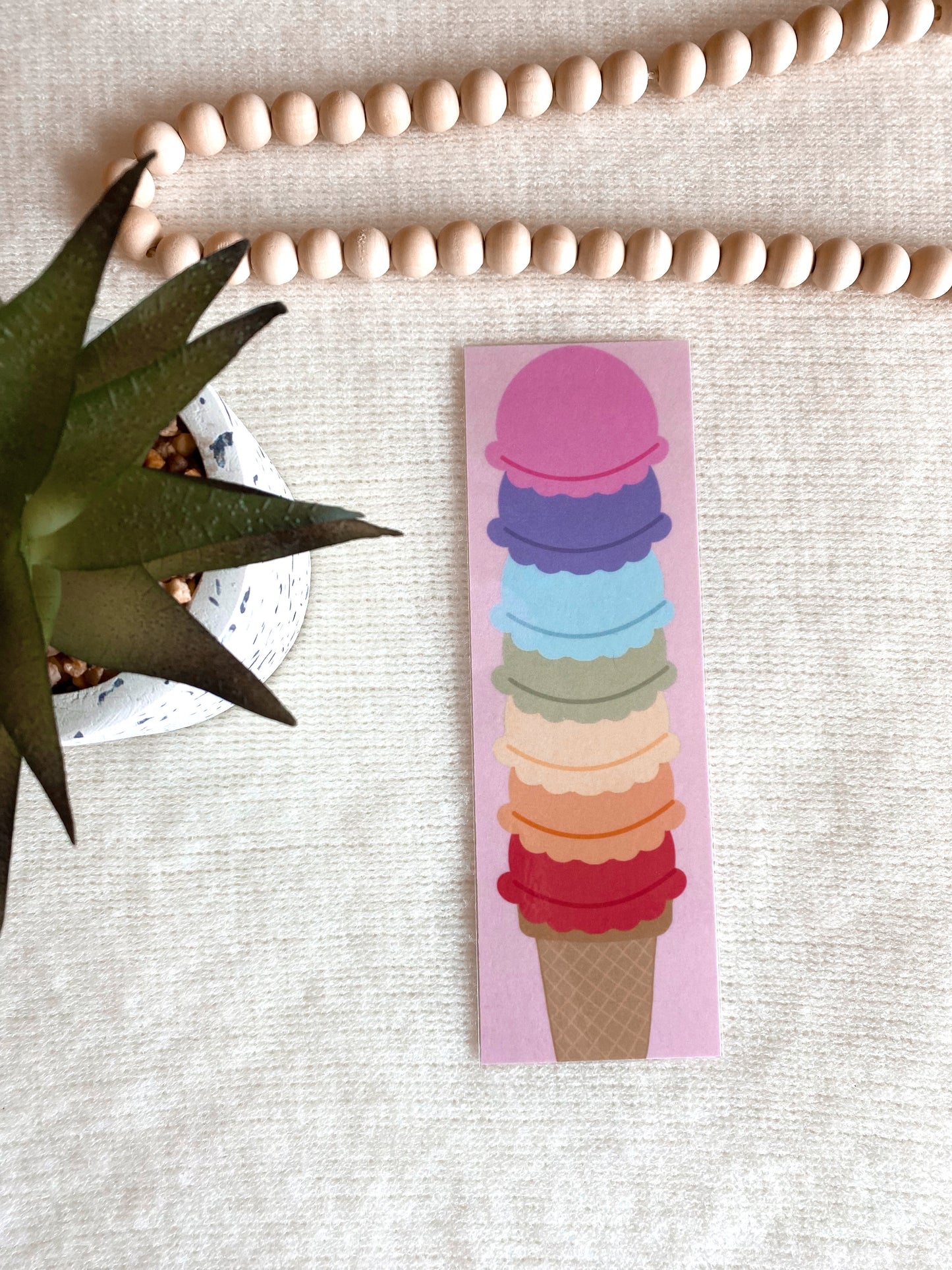 Rainbow Ice Cream Bookmark