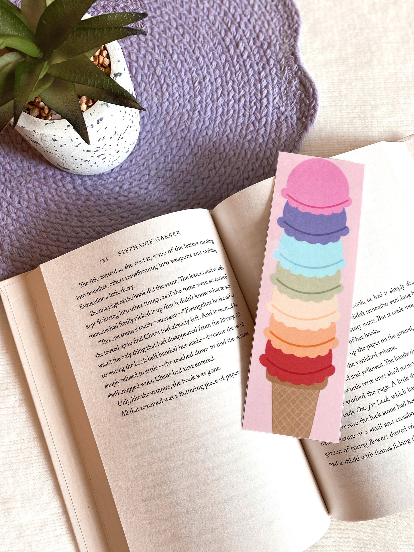 Rainbow Ice Cream Bookmark