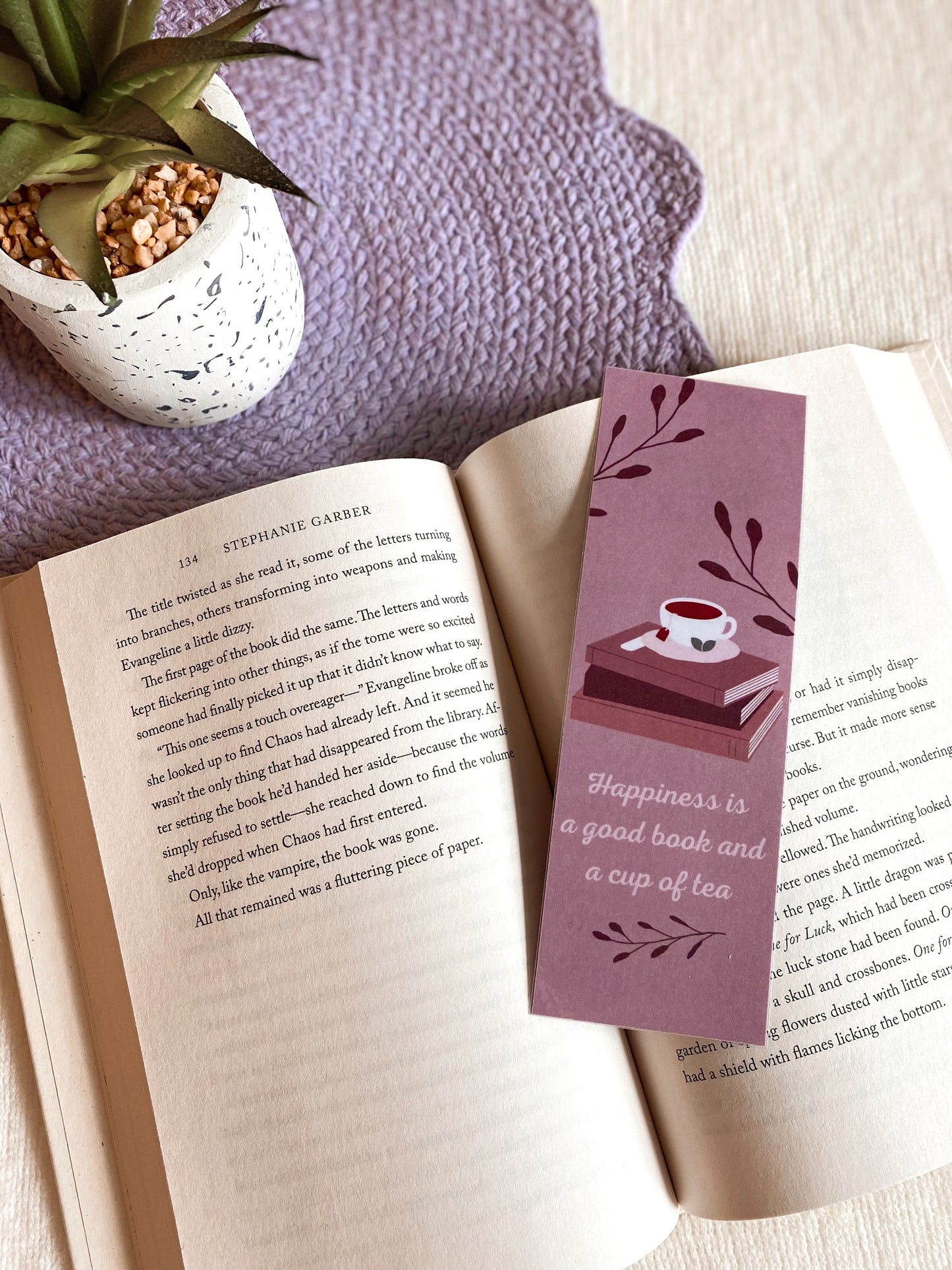 Tea and a Book Bookmark