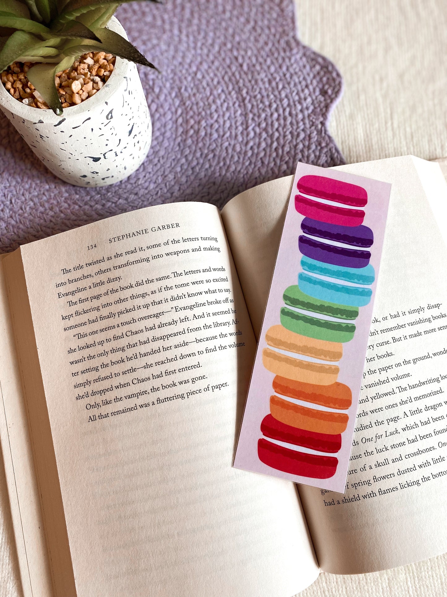 Rainbow Macaroon Bookmark